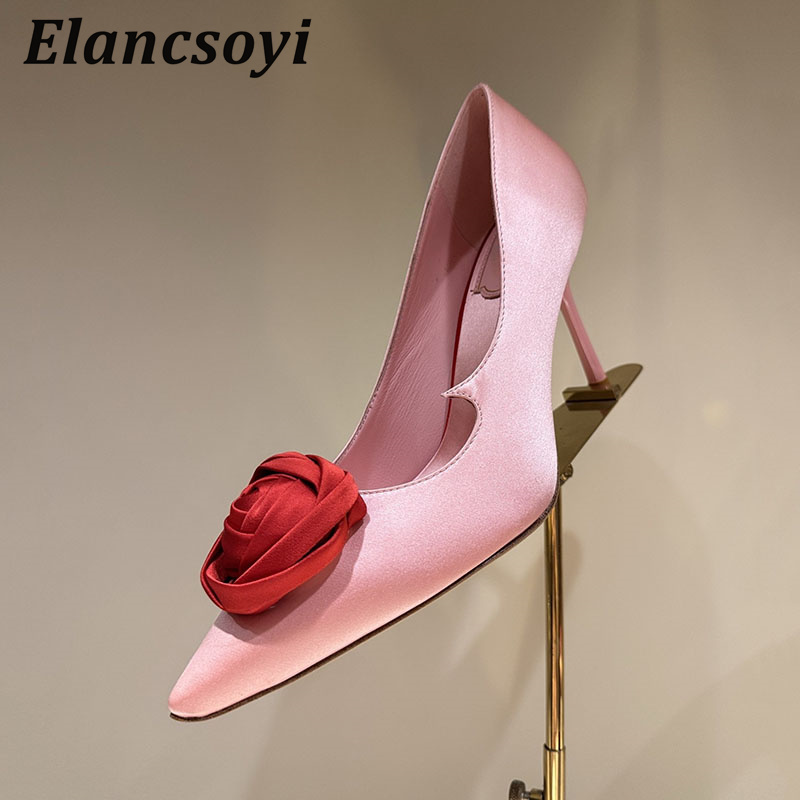 Women Shoes Logo - Gül Çiçek Desenli Yüksek Topuklu Kadın