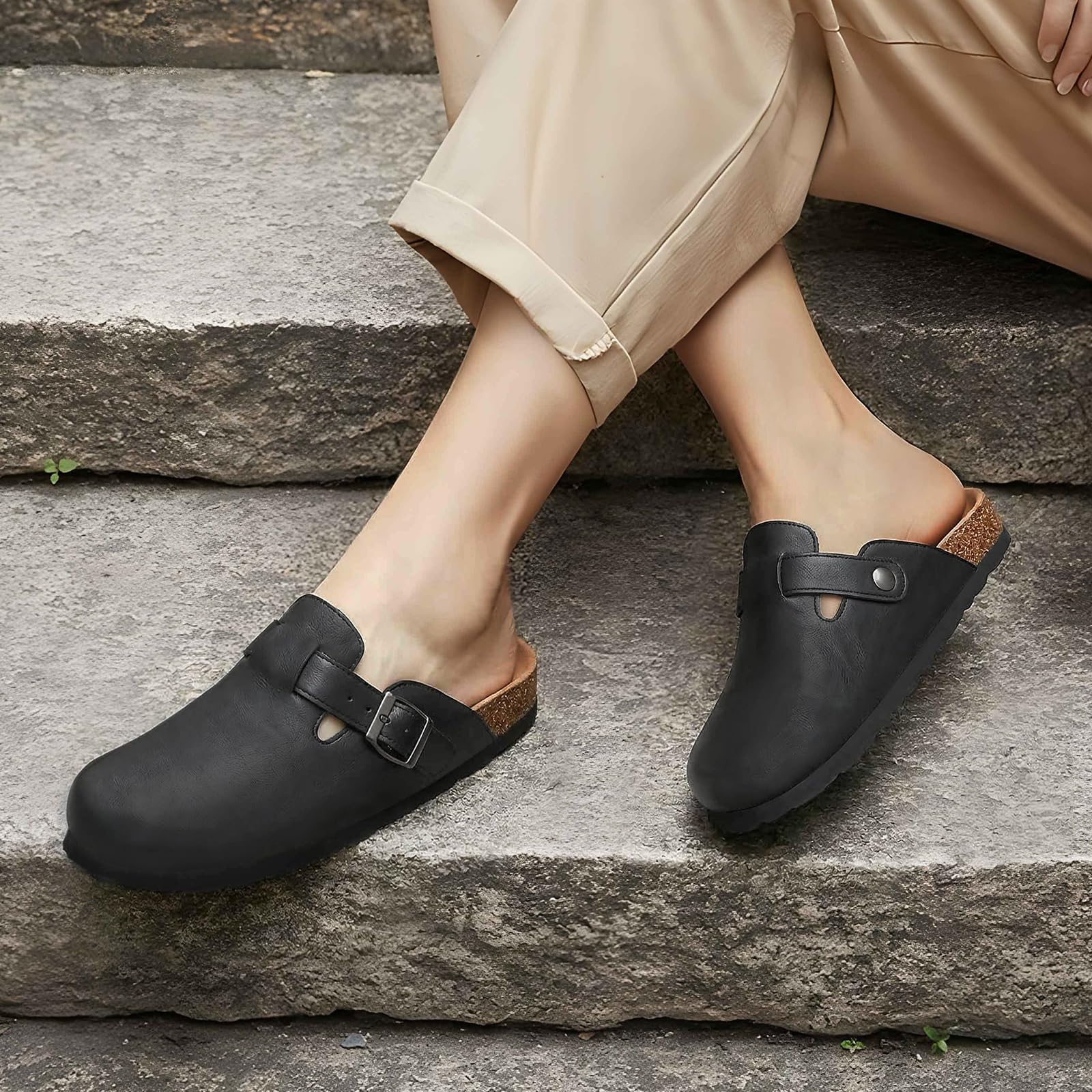 Women'S Shoes Vegan - Litfun Mantar Tabanlı Terlikler Vegan Deri