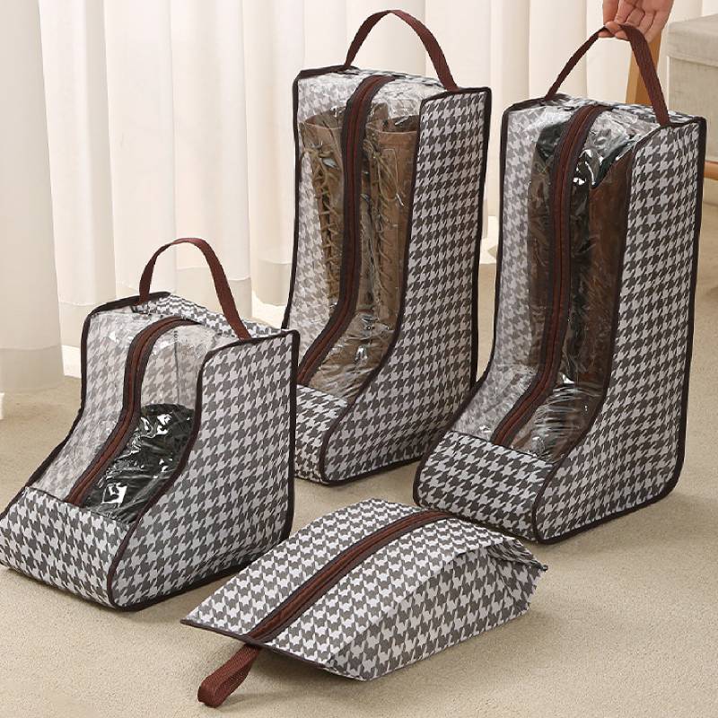 Women Shoes Boots - Şeffaf PVC Pencereli Uzun Bot Saklama