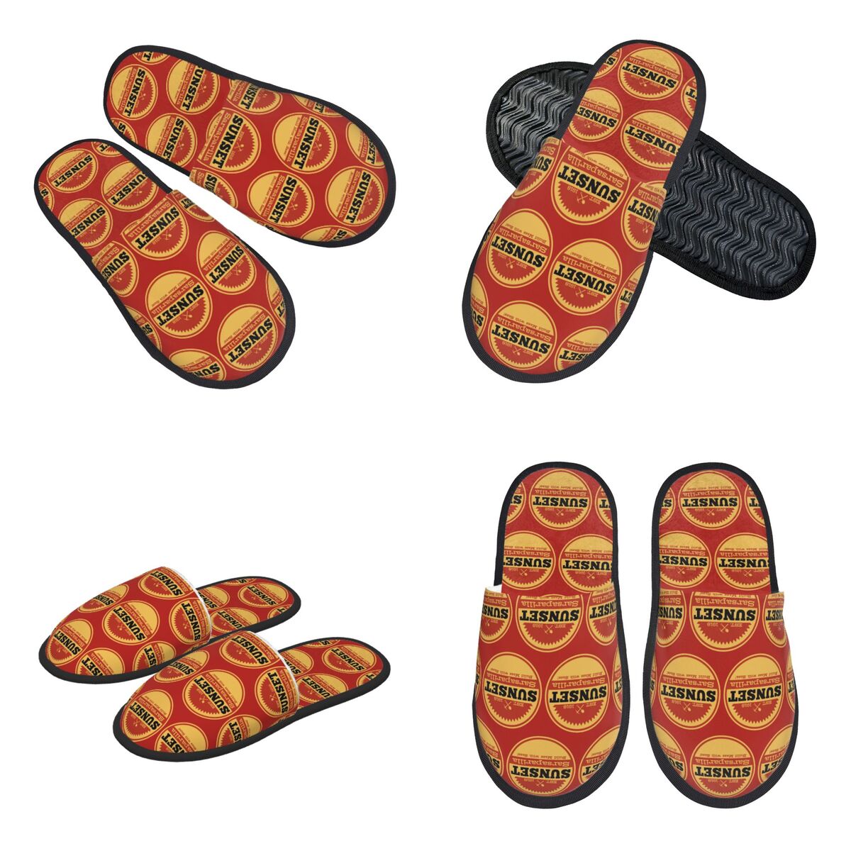 Women Shoes Logo - Özel Vintage Gün Batımı Sarsaparilla Logolu