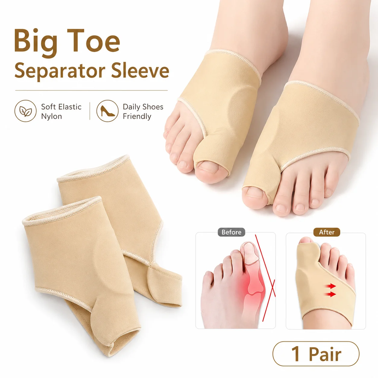 Women'S Shoes With Bunions - Büyük Ayak Parmağı Ayırıcı Kılıfı Bunyon