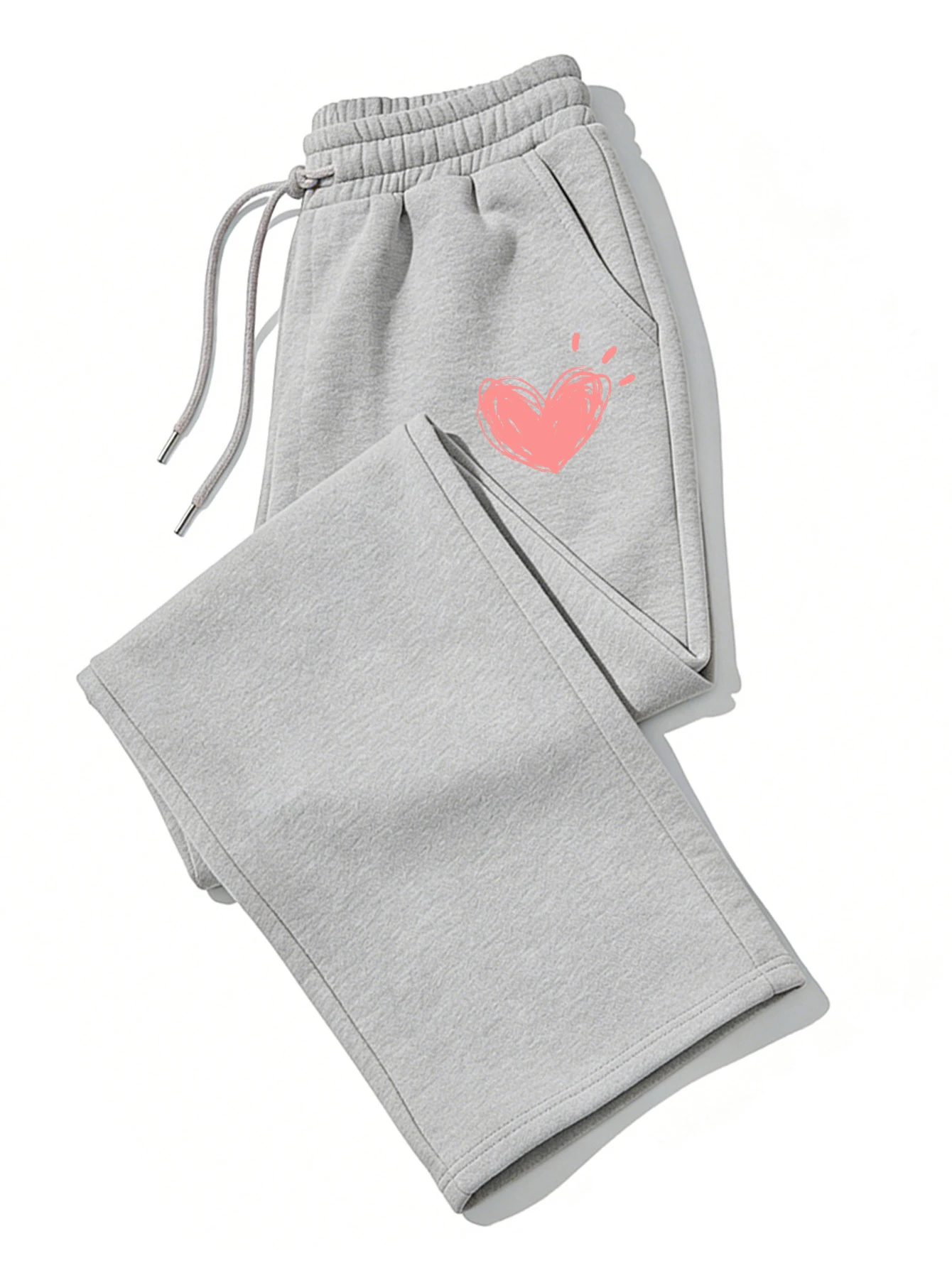 Women Shoes Joggers - Kadınlar için Sevimli Kalp Baskılı Eşofman