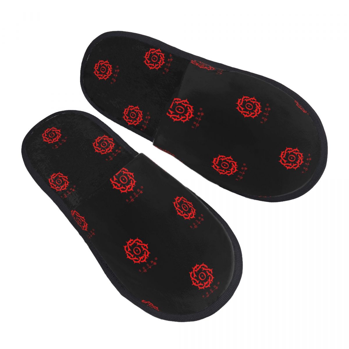 Women Shoes Logo - Özel Bad Omens Grubu Logolu Terlikler,