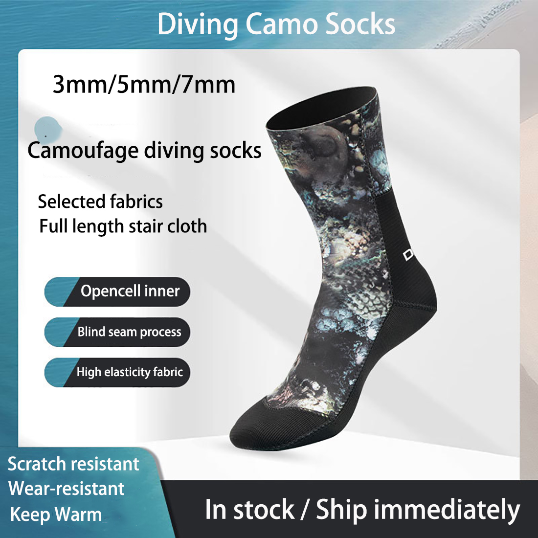 3/5/7mm Neopren Camo dalış çor - Women'S Shoes Neuropathy incelemesi ve fiyatı