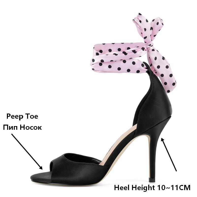 Onlymaker Puantiyeli Saten Yük - Ribbon Tie Heel incelemesi ve fiyatı