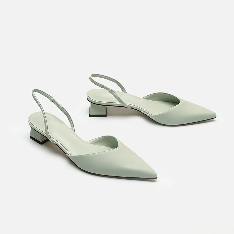 Kadın Sivri Uçlu Esnek Sandale - Low Block Heel Pump incelemesi ve fiyatı