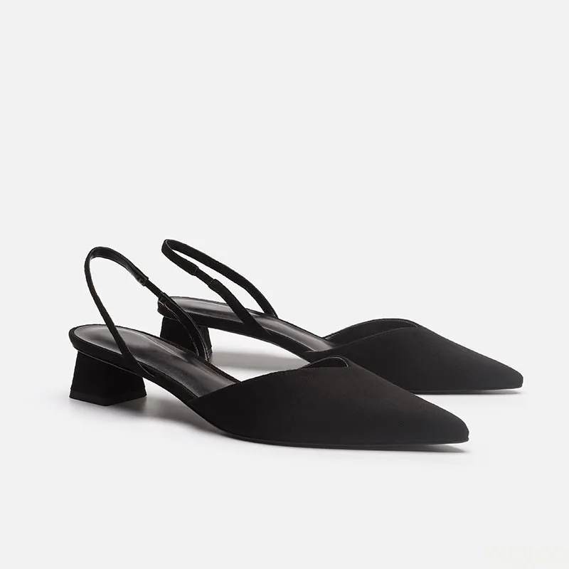 Kadın Sivri Uçlu Esnek Sandale - Low Block Heel Pump incelemesi ve fiyatı